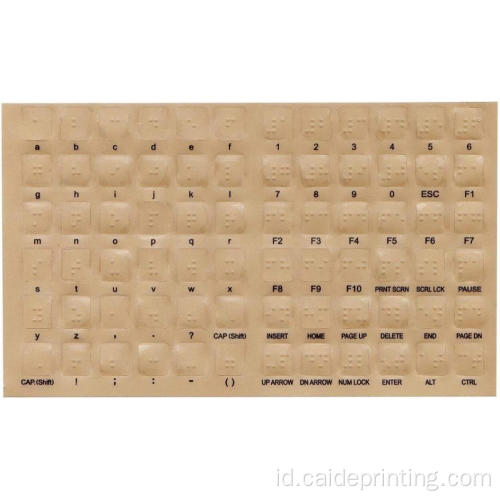 Stiker keyboard Braille untuk tunanetra